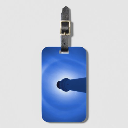 Lichthouseffekt - Blau Gepäckanhänger (Vorderseite Vertikal)