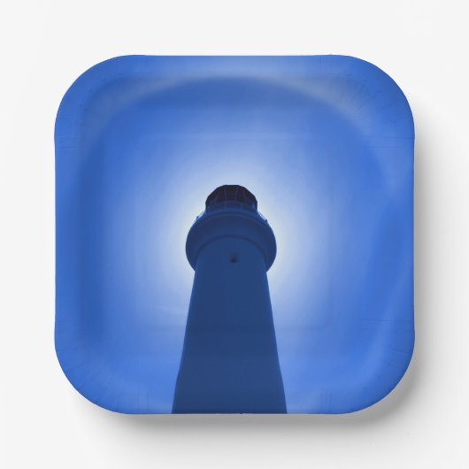 Lichthouseffekt - Blau Pappteller (Vorderseite)