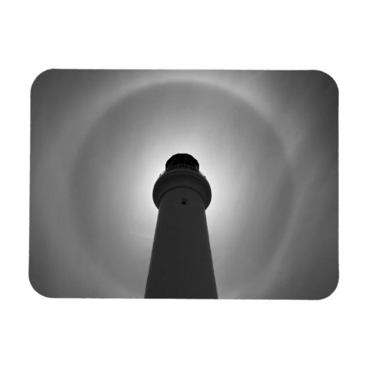 Lichthouseffekt - Schwarzweiß Magnet (Horizontal)