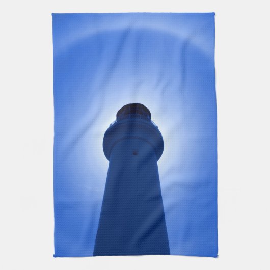 Lichththouseffekt - blaues Küchentuch (Vertikal)
