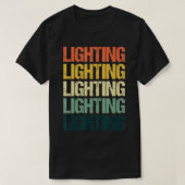 Lichtingenieur Electrical Lights Worker Electri T-Shirt (Design vorne)