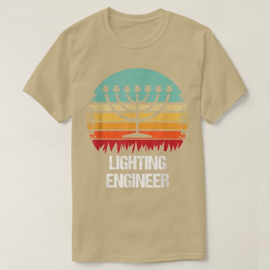 Lichtingenieur Jüdisch Hanukkah T-Shirt (Design vorne)