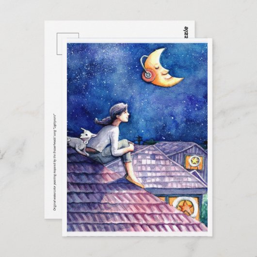 "Lichtjahre" - inspiriert durch den "Eraserheads S Postkarte (Vorne/Hinten)