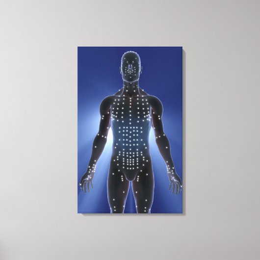 Lichtkarte der Akupunkturpunkte Leinwanddruck (Vorderseite)