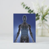 Lichtkarte der Akupunkturpunkte Postkarte (Stehend Vorderseite)