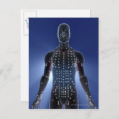 Lichtkarte der Akupunkturpunkte Postkarte (Vorne/Hinten)