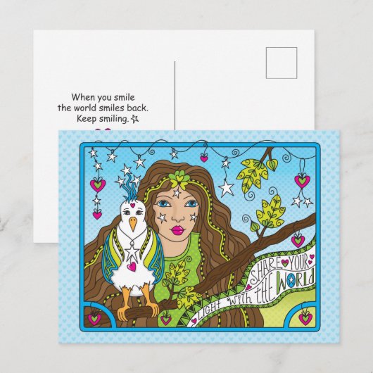 Lichtkarte freigeben postkarte (Vorne/Hinten)