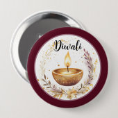 Lichtkreis: Ein Diwali-Segen Button (Vorne & Hinten)