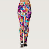 Lichtkreise Abstrakter Vintager Hintergrund Leggings (Rückseite)