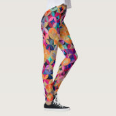 Lichtkreise Abstrakter Vintager Hintergrund Leggings (Rechts)