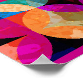 Lichtkreise Abstrakter Vintager Hintergrund Poster (Ecke)