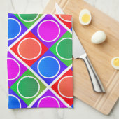 Lichtkreise und Quadrate Handtuch (Viertel Falte)