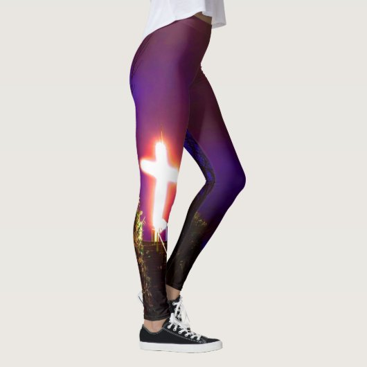 Lichtkreuz bei nächtlichen Gottesdiensten - Lieben Leggings (Rechts)
