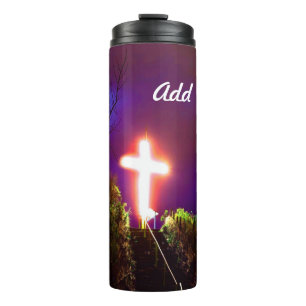 Lichtkreuz bei nächtlichen Gottesdiensten - Lieben Thermosbecher