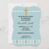 Lichtkreuz Jesus Christus BESTÄTIGUNG Einladung (Vorderseite)