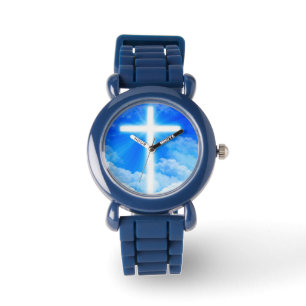 Lichtkreuz Jesus Christus Christlich anpassbar Armbanduhr