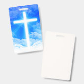 Lichtkreuz Jesus Christus Christlich anpassbar Ausweis (Vorder- & Rückseite)