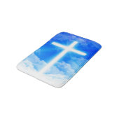 Lichtkreuz Jesus Christus Christlich anpassbar Badematte (Schrägansicht)