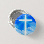 Lichtkreuz Jesus Christus Christlich anpassbar Button (Vorne & Hinten)