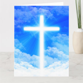 Lichtkreuz Jesus Christus Christlich anpassbar Dankeskarte
