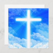 Lichtkreuz Jesus Christus Christlich anpassbar Einladung (Vorne/Hinten)