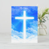 Lichtkreuz Jesus Christus Christlich anpassbar Feiertagskarte (Stehend Vorderseite)