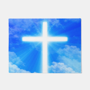 Lichtkreuz Jesus Christus Christlich anpassbar Fußmatte