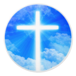 Lichtkreuz Jesus Christus Christlich anpassbar Keramikknauf