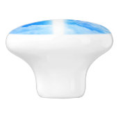 Lichtkreuz Jesus Christus Christlich anpassbar Keramikknauf (Seitenansicht)