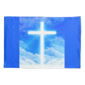 Lichtkreuz Jesus Christus Christlich anpassbar Kissenbezug (Rückseite)