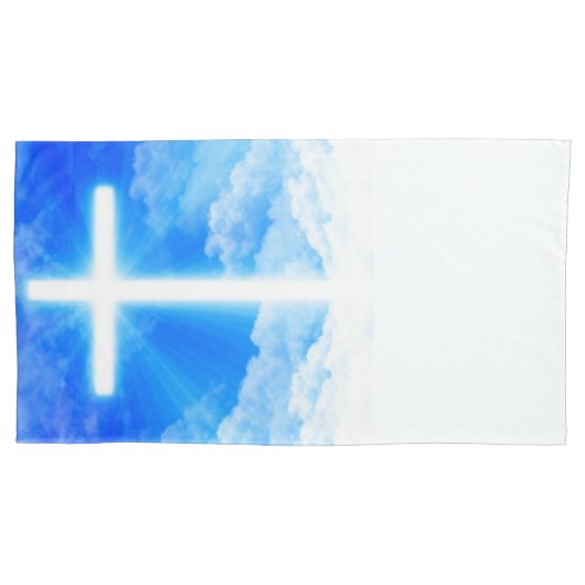 Lichtkreuz Jesus Christus Christlich anpassbar Kissenbezug (Vorderseite)