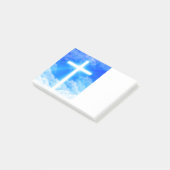 Lichtkreuz Jesus Christus Christlich anpassbar Post-it Klebezettel (angewinkelt)