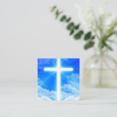 Lichtkreuz Jesus Christus Christlich anpassbar Quadratische Visitenkarte (Stehend Vorderseite)