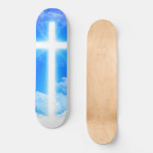 Lichtkreuz Jesus Christus Christlich anpassbar Skateboard (Vorderseite)
