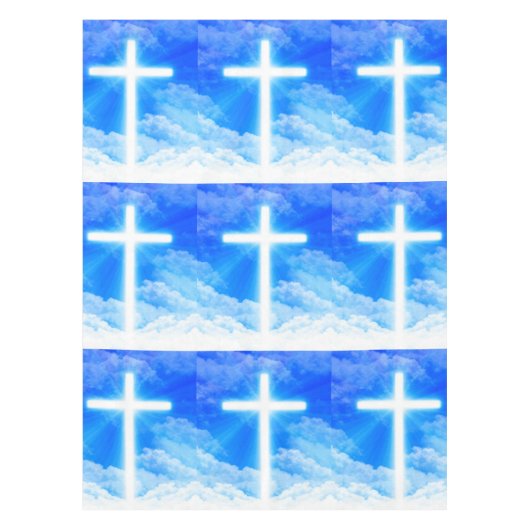Lichtkreuz Jesus Christus Christlich anpassbar Tischdecke (Vorderseite)
