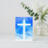 Lichtkreuz Jesus Christus Christlich anpassbar Visitenkarte (Stehend Vorderseite)