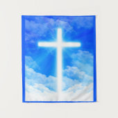 Lichtkreuz Jesus Christus Christlich anpassbar Wandteppich (Vorderseite)