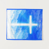 Lichtkreuz Jesus Christus Christlich anpassbar Wandteppich (Vorderseite (Horizontal))