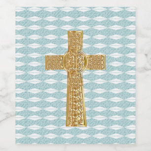 Lichtkreuz Jesus Christus Weinetikett