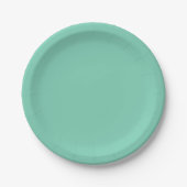 Lichtküstengrüne Farbe Pappteller (Vorderseite)