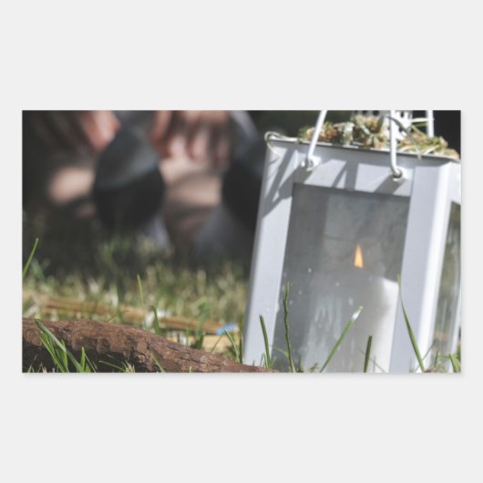 Lichtlaterne Rechteckiger Aufkleber (Vorderseite)