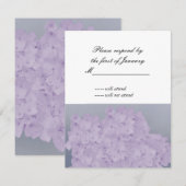 Lichtlavender Hydrangea-Antwortkarte RSVP Karte (Vorne/Hinten)