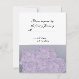 Lichtlavender Hydrangea-Antwortkarte RSVP Karte