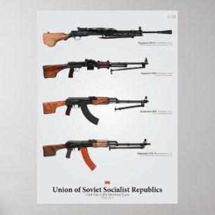 Lichtmaschinengewehre der sowjetischen Gewerkschaf Poster