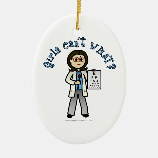 Lichtoptometristin Keramik Ornament (Vorne)