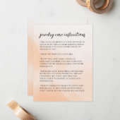 Lichtorange Juwelierpflegeanleitung Note Card Mitteilungskarte (Vorderseite/Rückseite Beispiel)