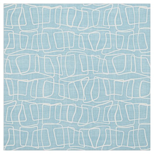 Lichtpastellblau Moderne Rundquadratmuster Stoff (Muster)