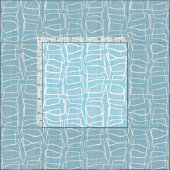 Lichtpastellblau Moderne Rundquadratmuster Stoff (Kachel)