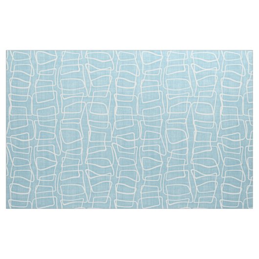 Lichtpastellblau Moderne Rundquadratmuster Stoff (Fat Quarter (45,7 x 55,9 cm))