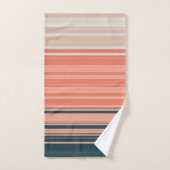 Lichtpfirsich, Koralle und orangefarbenes Muster Badhandtuch Set (Handtuch)